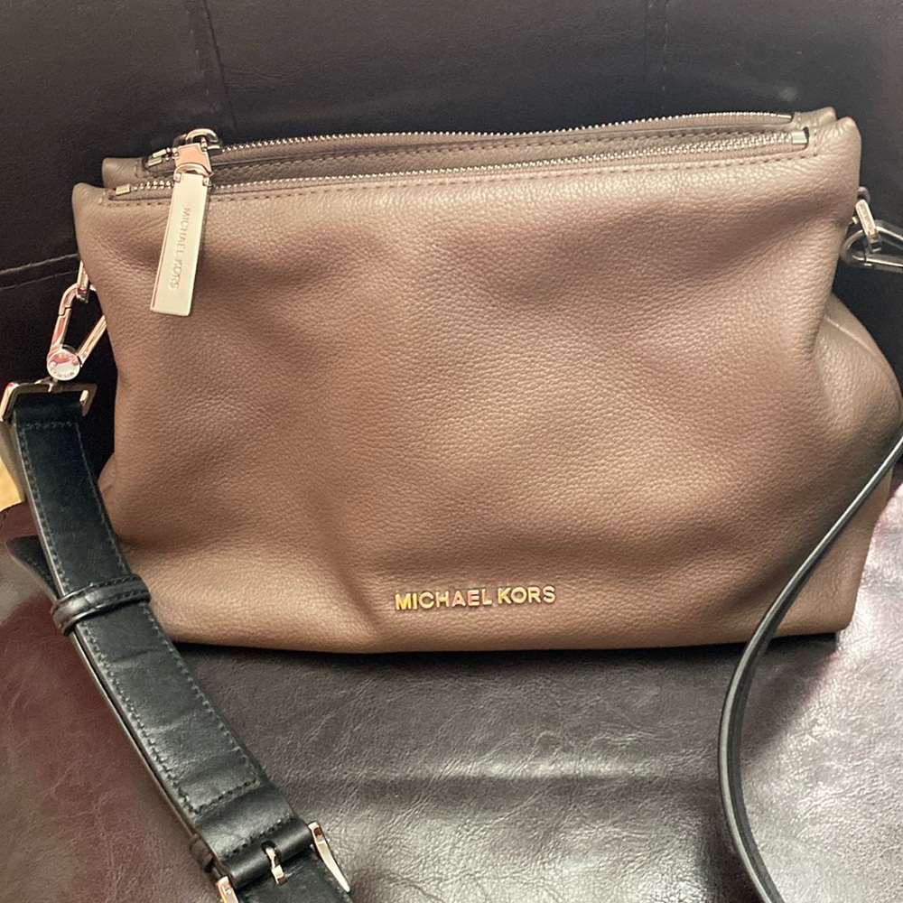 Michael Kors taupe crossbody/shoulder bag